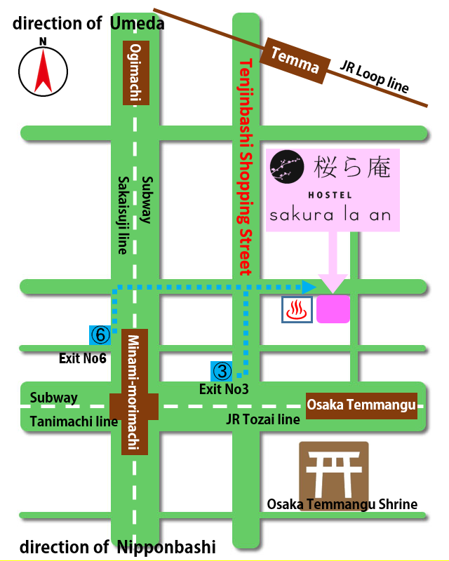 map of  sakuralaan